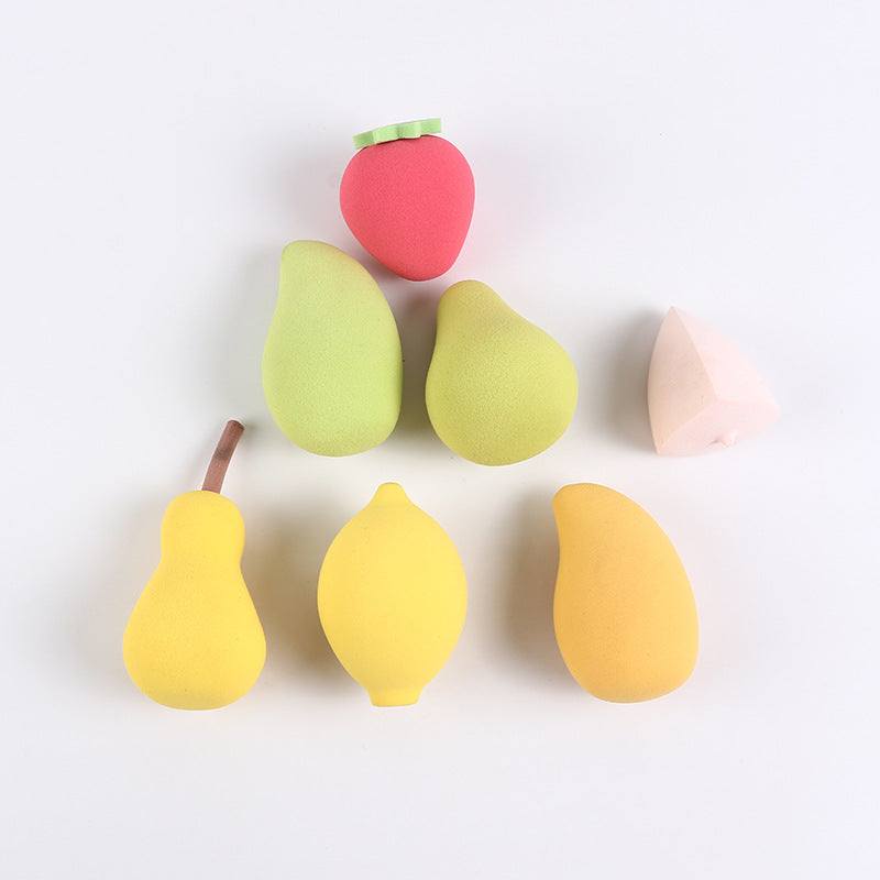 Beauty sponge powder with fruit pieces