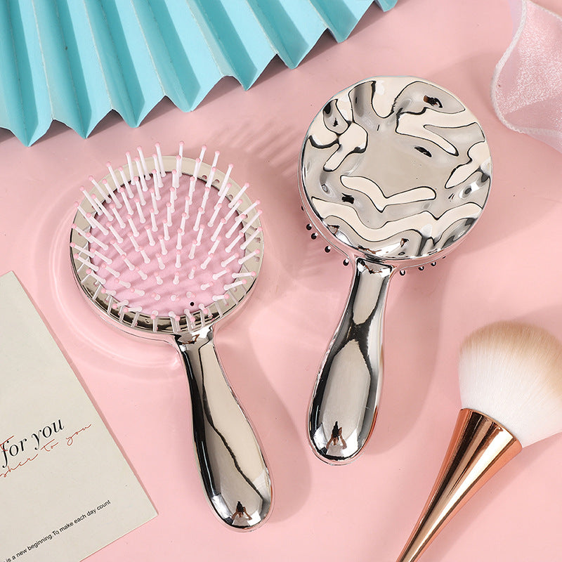 Mini Electroplated Air Cushion Massage Hair Brush