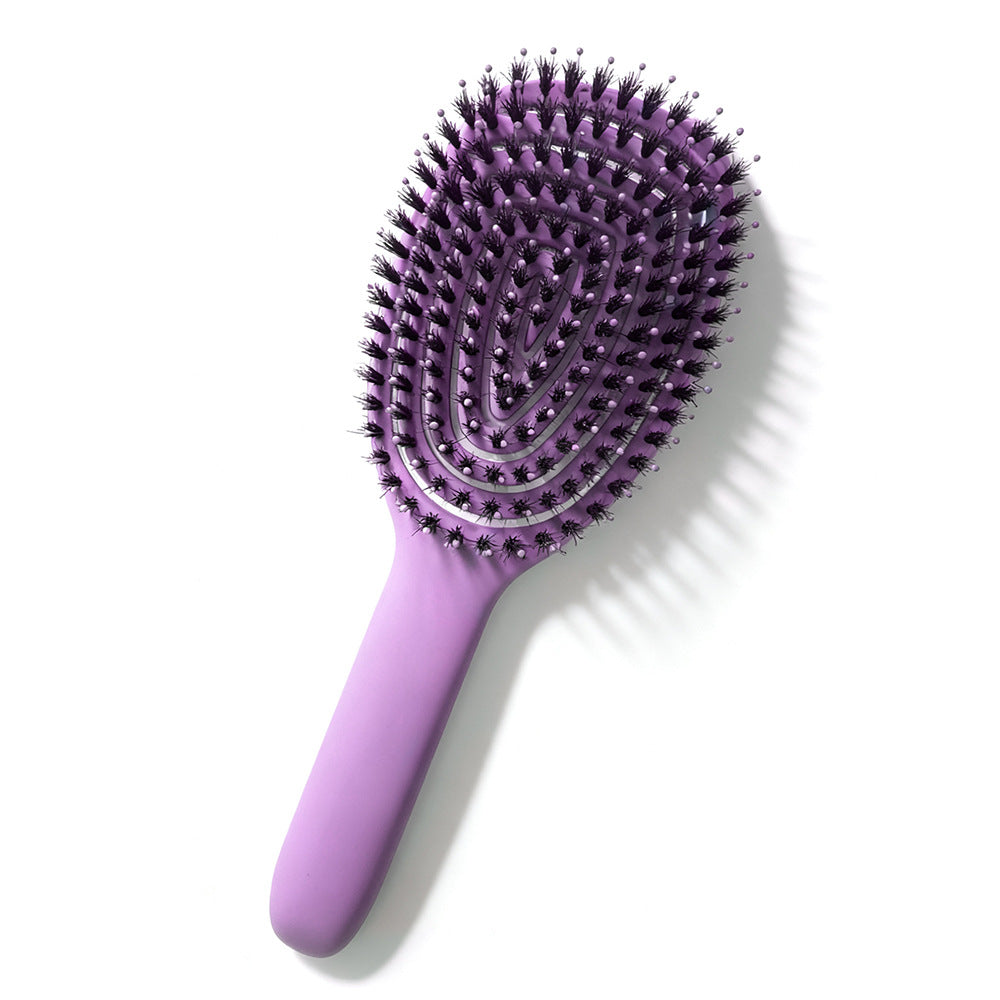 Boar Bristle Hollow Paddle Styling Hair Brush