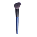 Blue angled wool contour brush/blush brush