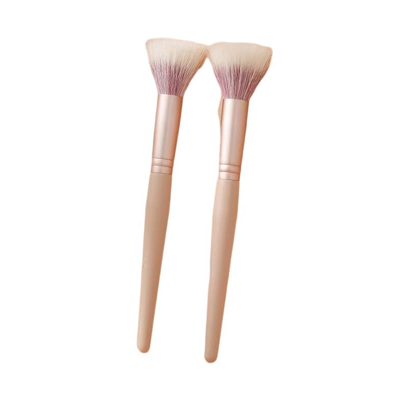 Purple and white polka dot blush brush