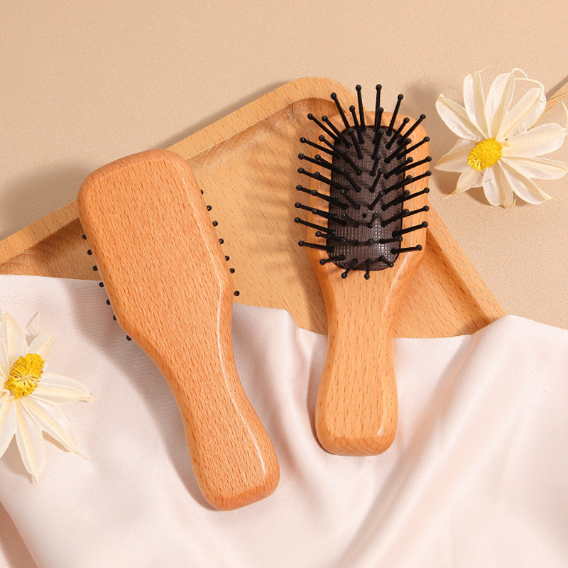 Wooden Air Cushion Detangling Massage Hair Brush
