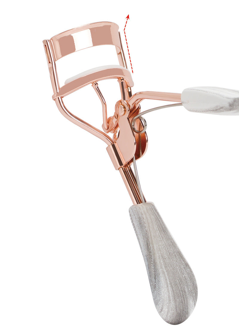 Rose Gold Plastic Handle Wide Angle Eyelash Curler