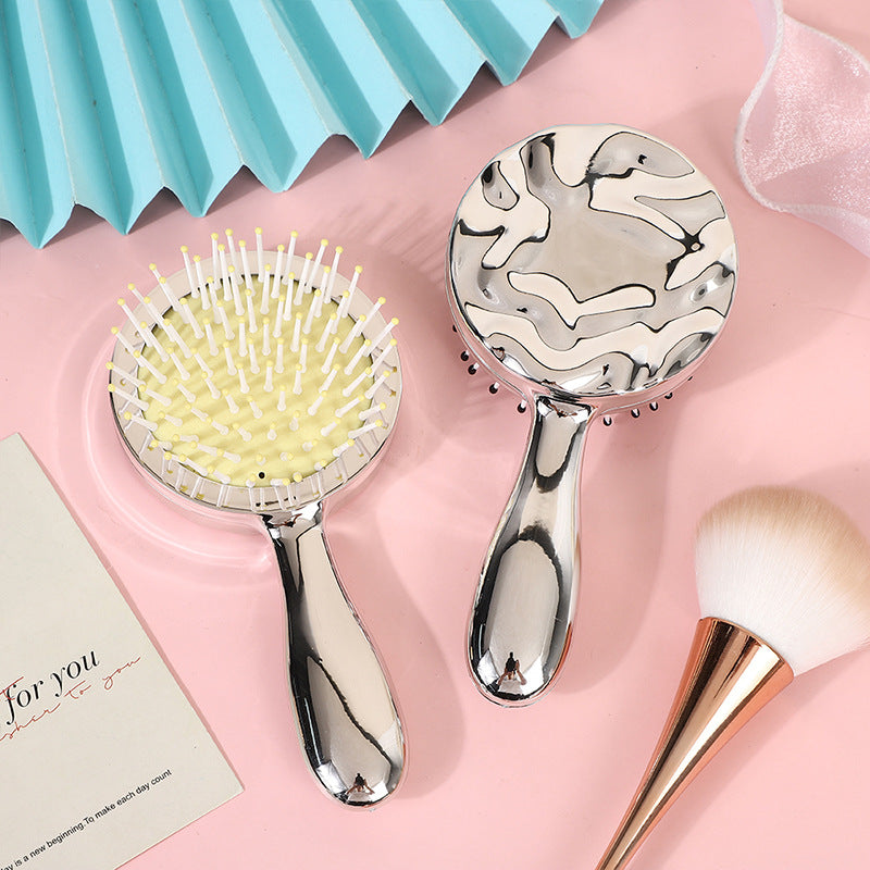Mini Electroplated Air Cushion Massage Hair Brush